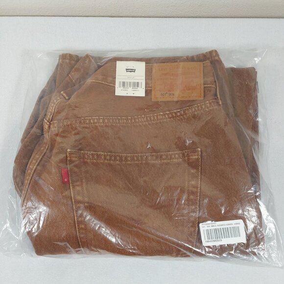 NWT! 34 x 27 Levi's 501 Mid-Rise 90's Straight Leg Baggy Ankle 100% Cotton Jean - Picture 3 of 7
